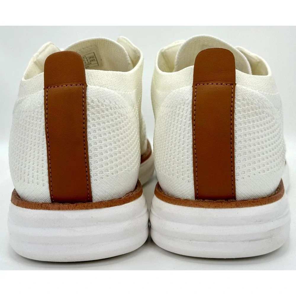 Bruno Marc Grand-01 Men's White Lace Up Casual Knit Oxford Shoes Size 10.5